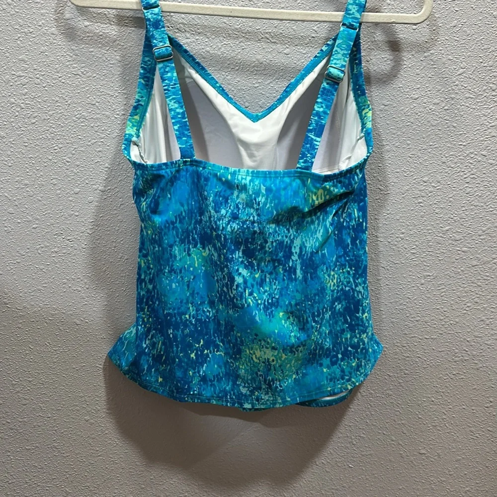 LL Bean tankini top 16 blue - Picture 2 of 4
